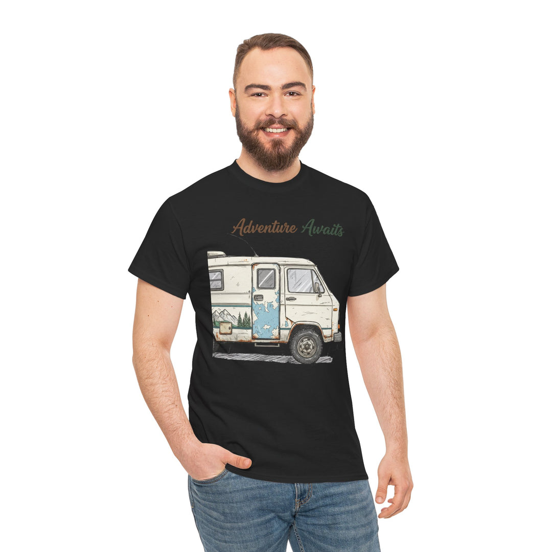 Retro Van Life Adventure T-Shirt - Classic Campervan Graphic Tee