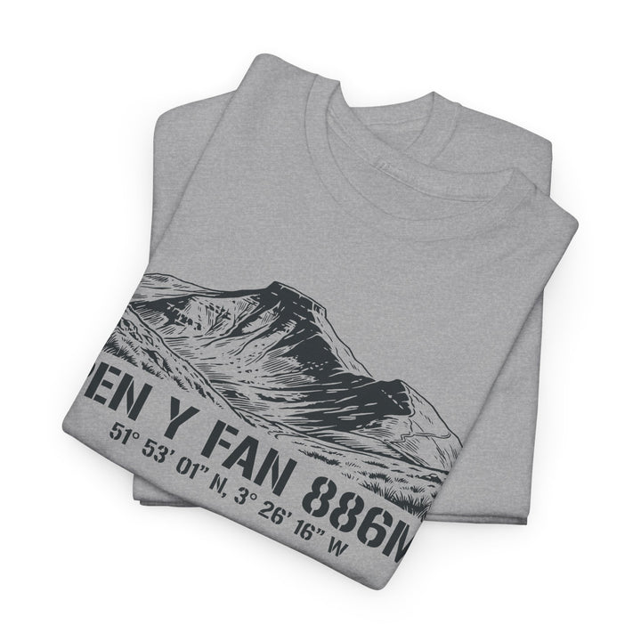 Pen y Fan 886m Graphic Tee | Vintage Elevation &amp; Coordinates