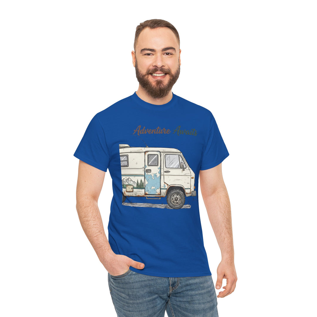 Retro Van Life Adventure T-Shirt - Classic Campervan Graphic Tee