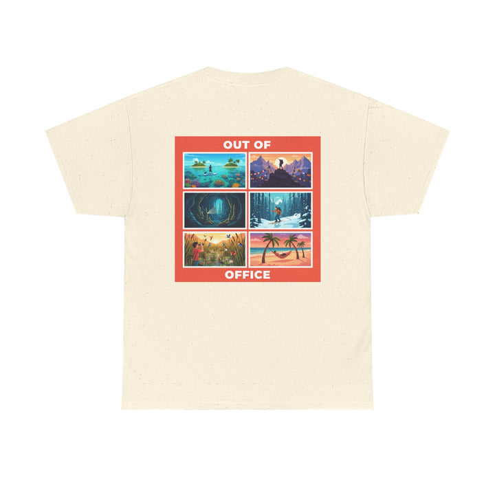Out of Office Tee — Retro Travel Scenes Vacation Graphic T-Shirt