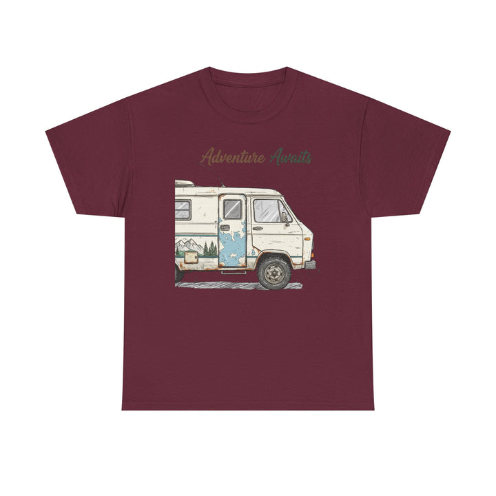 Retro Van Life Adventure T-Shirt - Classic Campervan Graphic Tee
