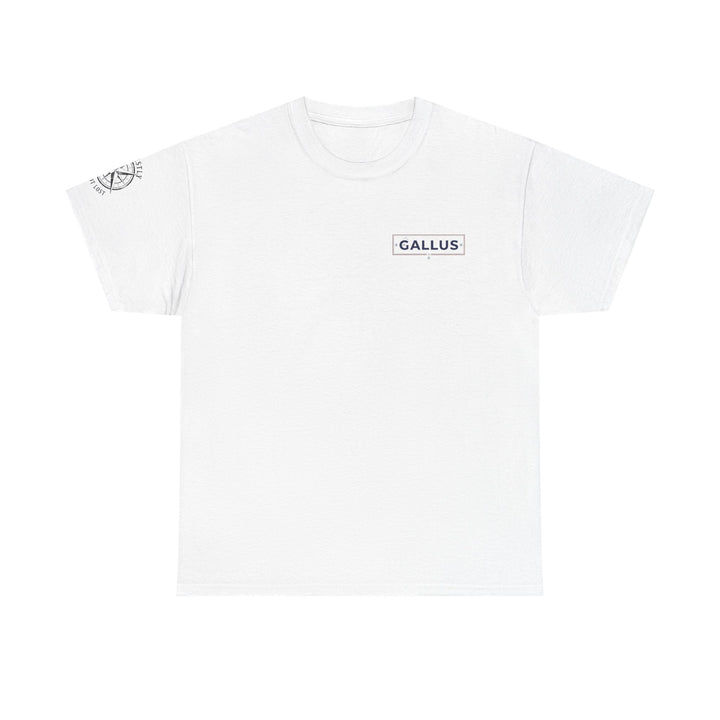 Honestly I am not lost Gallus Minimal Logo Tee — White Graphic T-Shirt