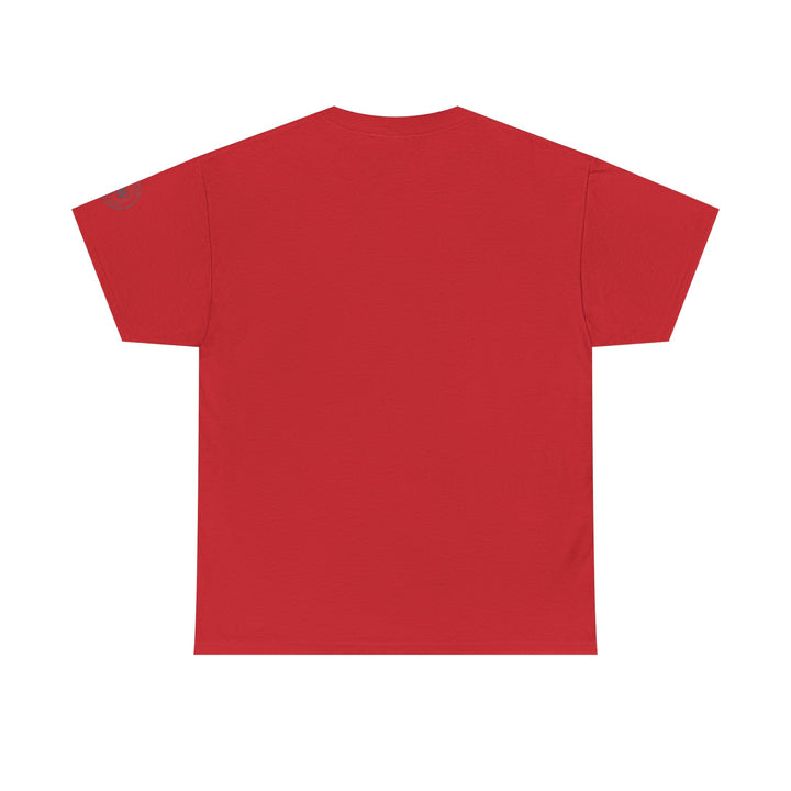 Red t-shirt by S&amp;W Gallus, shown on a white background.