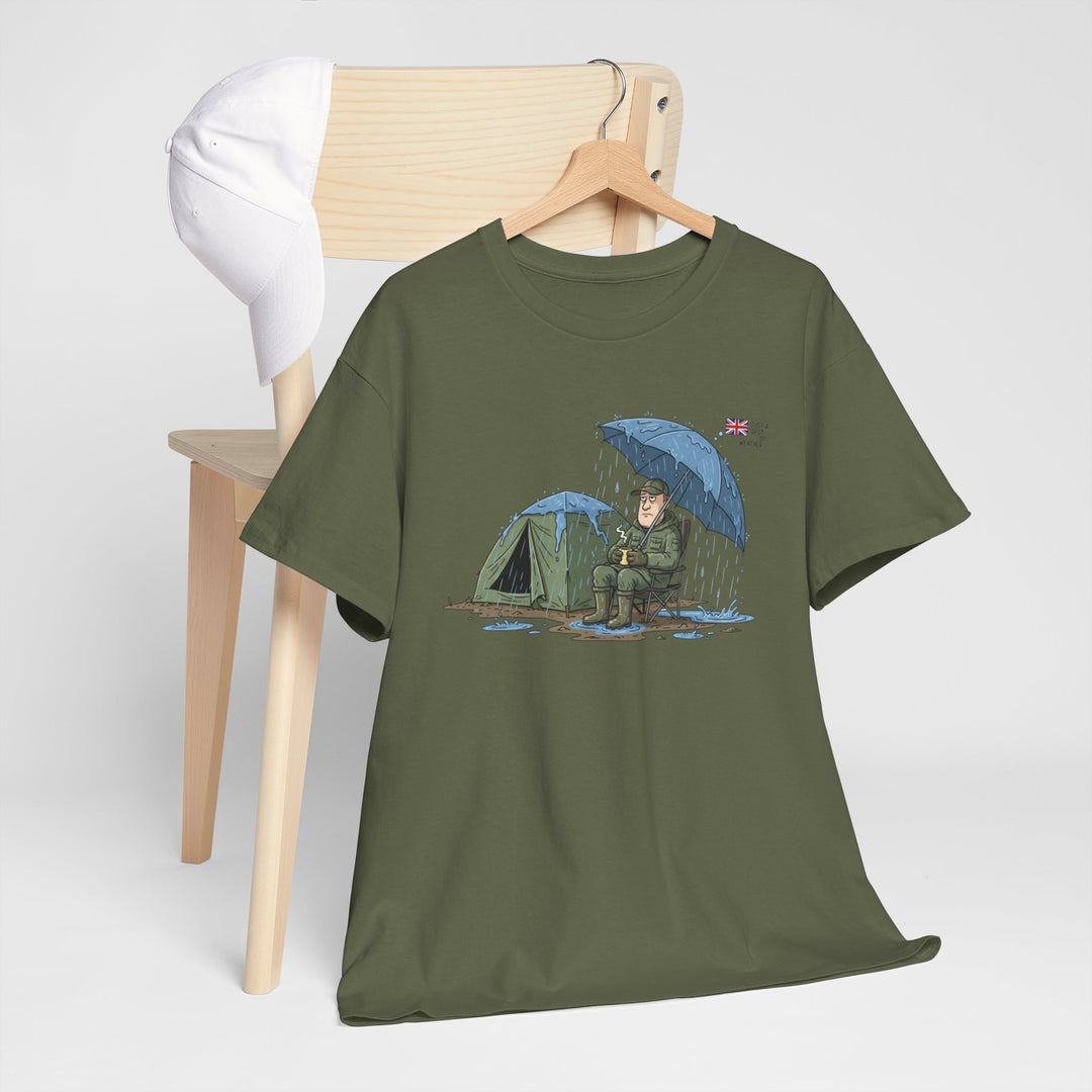 Retro Mountain Camper Graphic T-Shirt — Vintage Van Life Adventure Tee