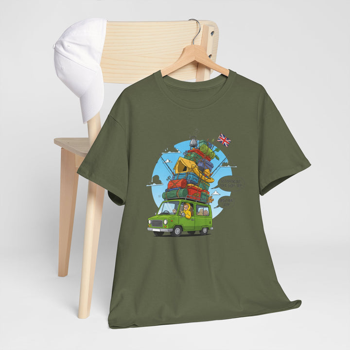 Retro Mountain Adventure T-Shirt - Vintage Camper Van Graphic Tee
