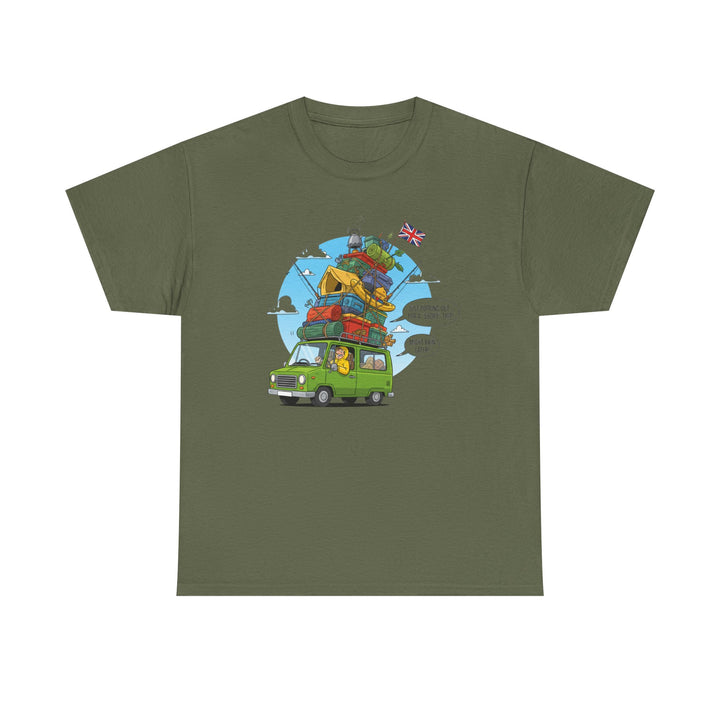 Retro Mountain Adventure T-Shirt - Vintage Camper Van Graphic Tee