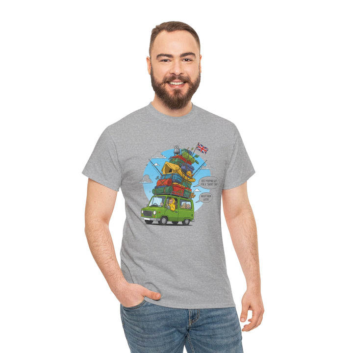 Retro Mountain Adventure T-Shirt - Vintage Camper Van Graphic Tee