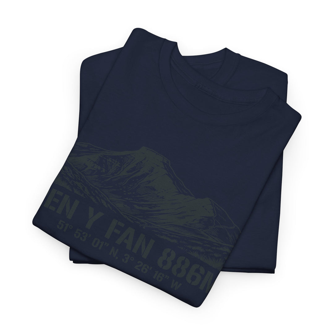 Pen y Fan 886m Graphic Tee | Vintage Elevation &amp; Coordinates