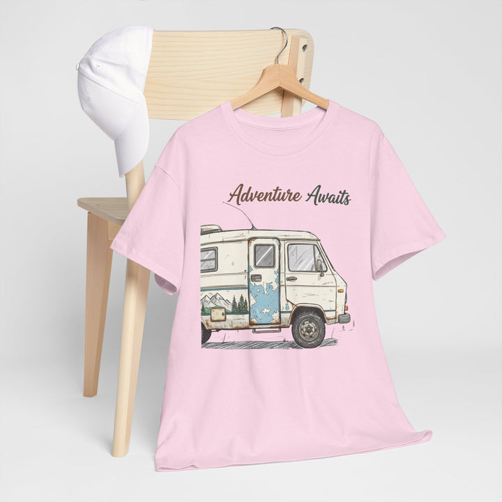 Retro Van Life Adventure T-Shirt - Classic Campervan Graphic Tee