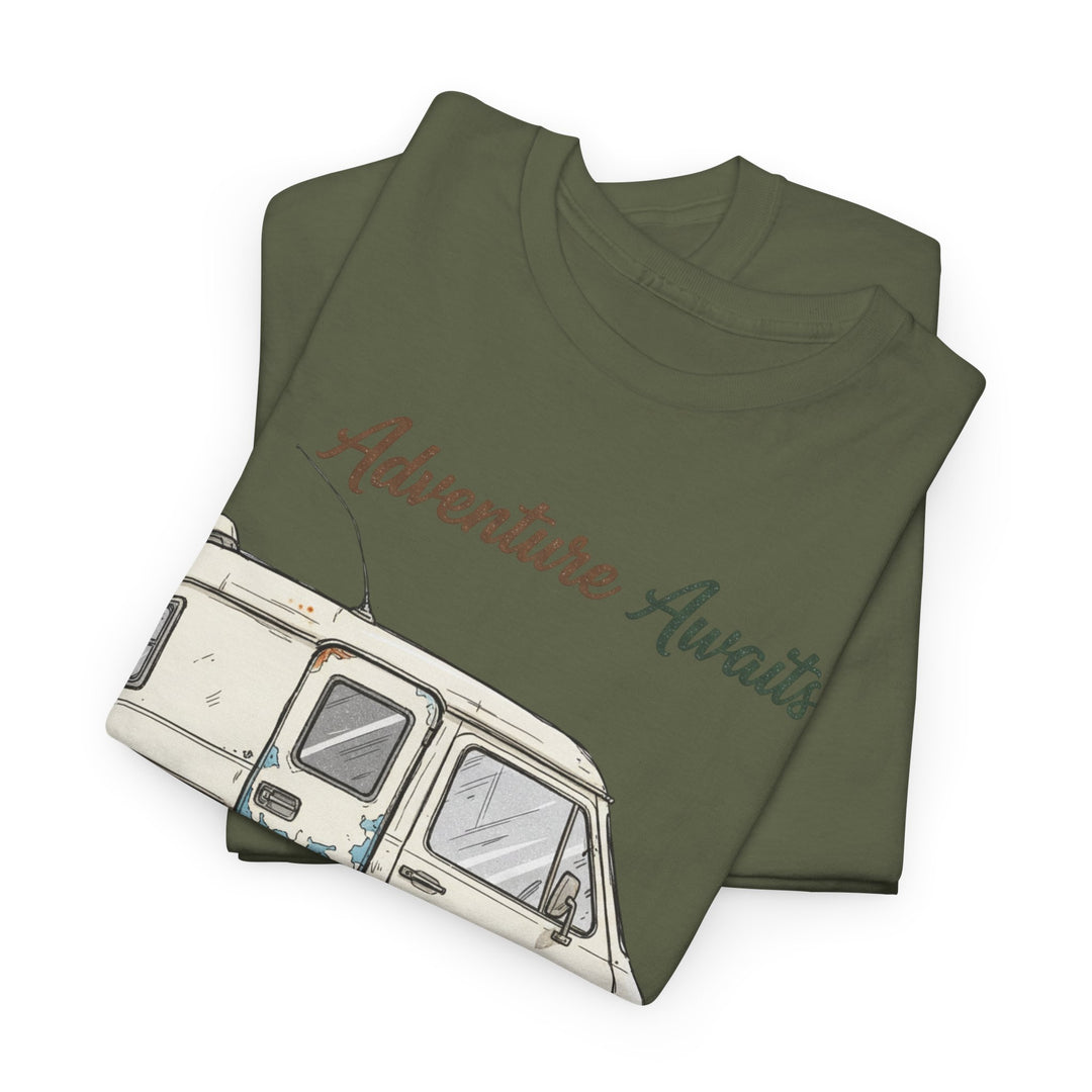 Retro Van Life Adventure T-Shirt - Classic Campervan Graphic Tee