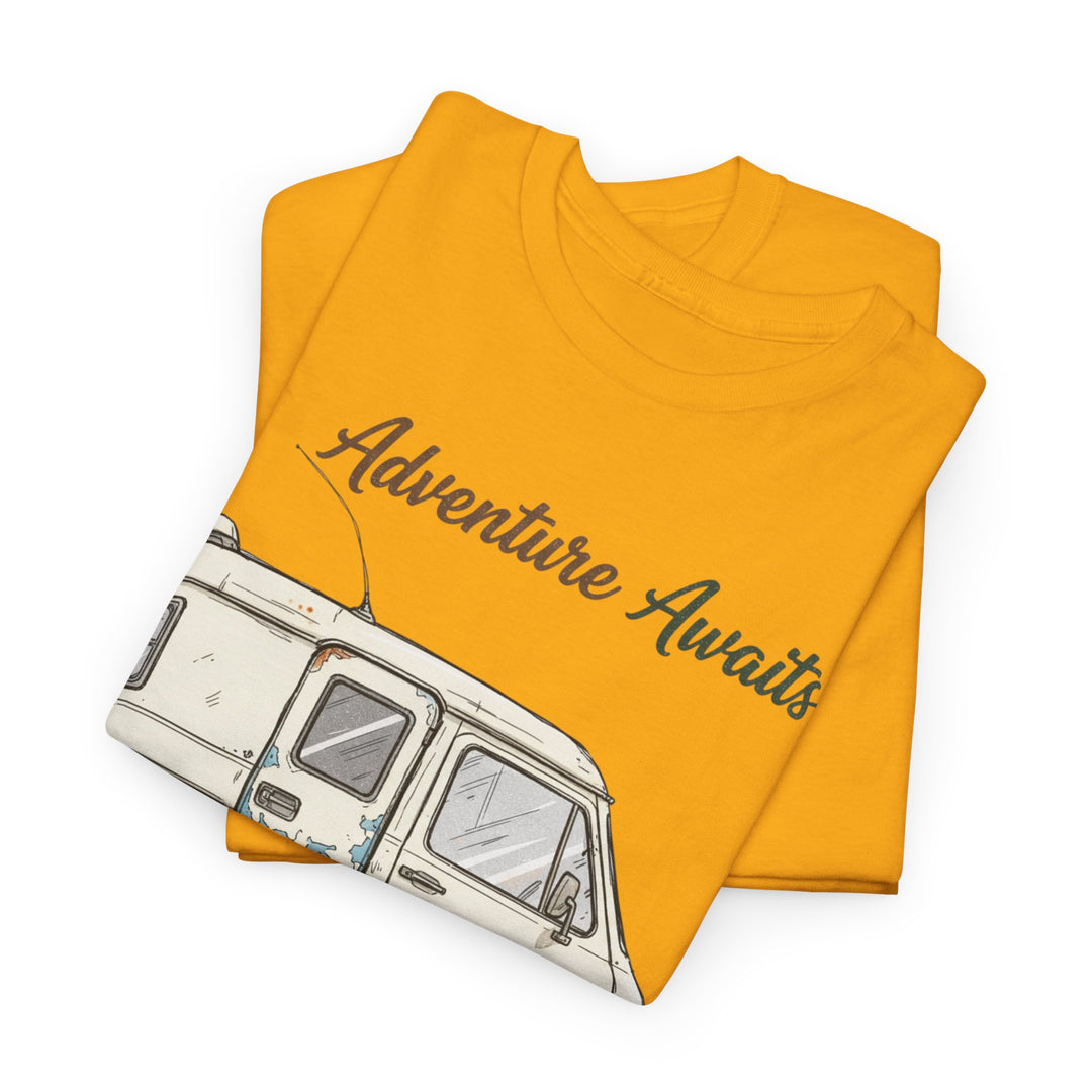 Retro Van Life Adventure T-Shirt - Classic Campervan Graphic Tee