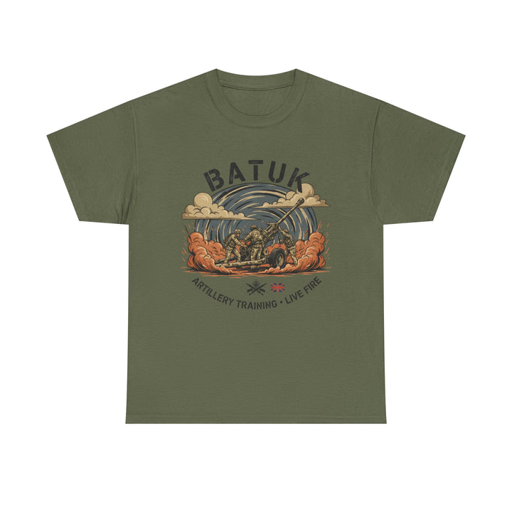 BATUK Artillery Training Tee — "Live Fire" Military Crew T-Shirt