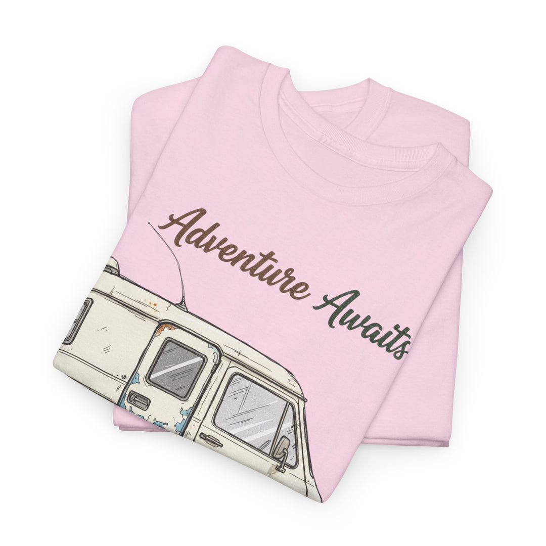 Retro Van Life Adventure T-Shirt - Classic Campervan Graphic Tee