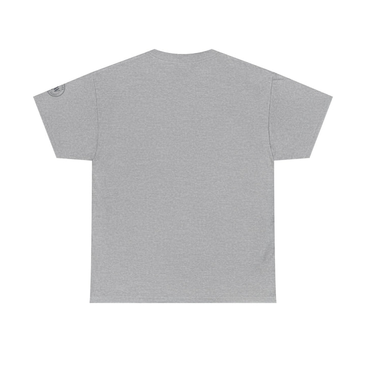 Gray short-sleeve T-shirt by S&amp;W Gallus, displayed on a white background.