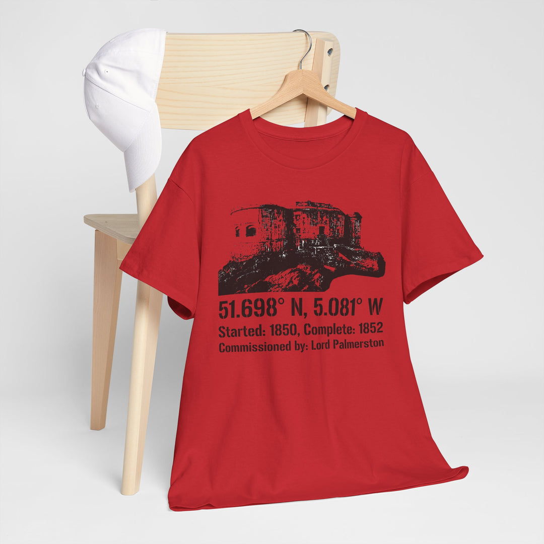 Stack Rock Fort T‑Shirt — Coastal Landmark Graphic Tee