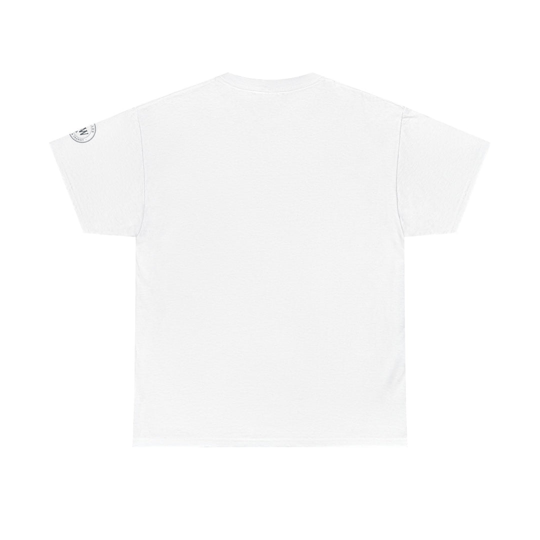 White t-shirt by S&amp;W Gallus with short sleeves and a round neck.