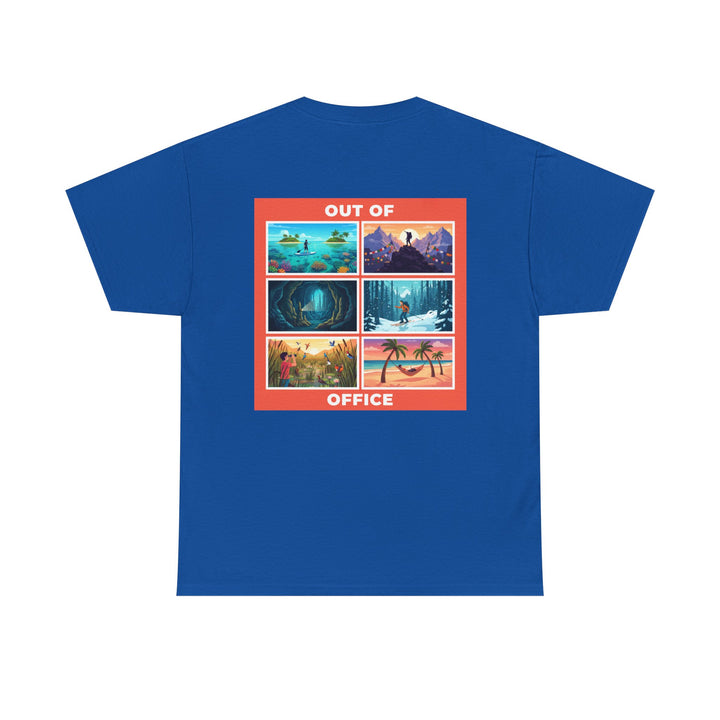 Out of Office Tee — Retro Travel Scenes Vacation Graphic T-Shirt