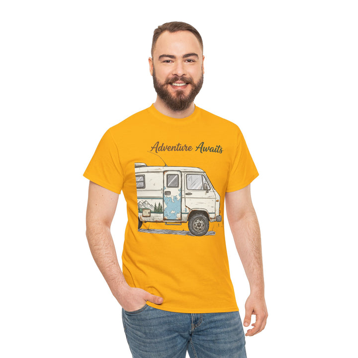 Retro Van Life Adventure T-Shirt - Classic Campervan Graphic Tee