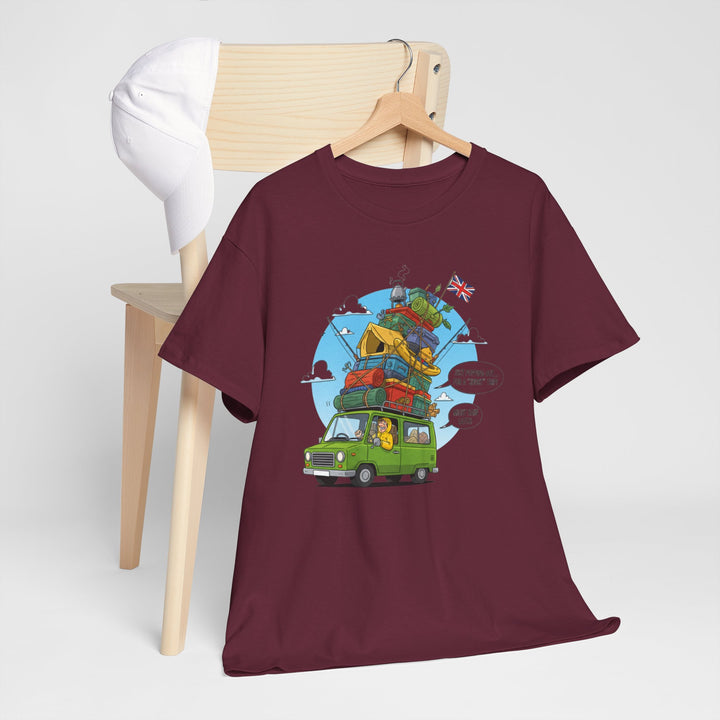 Retro Mountain Adventure T-Shirt - Vintage Camper Van Graphic Tee