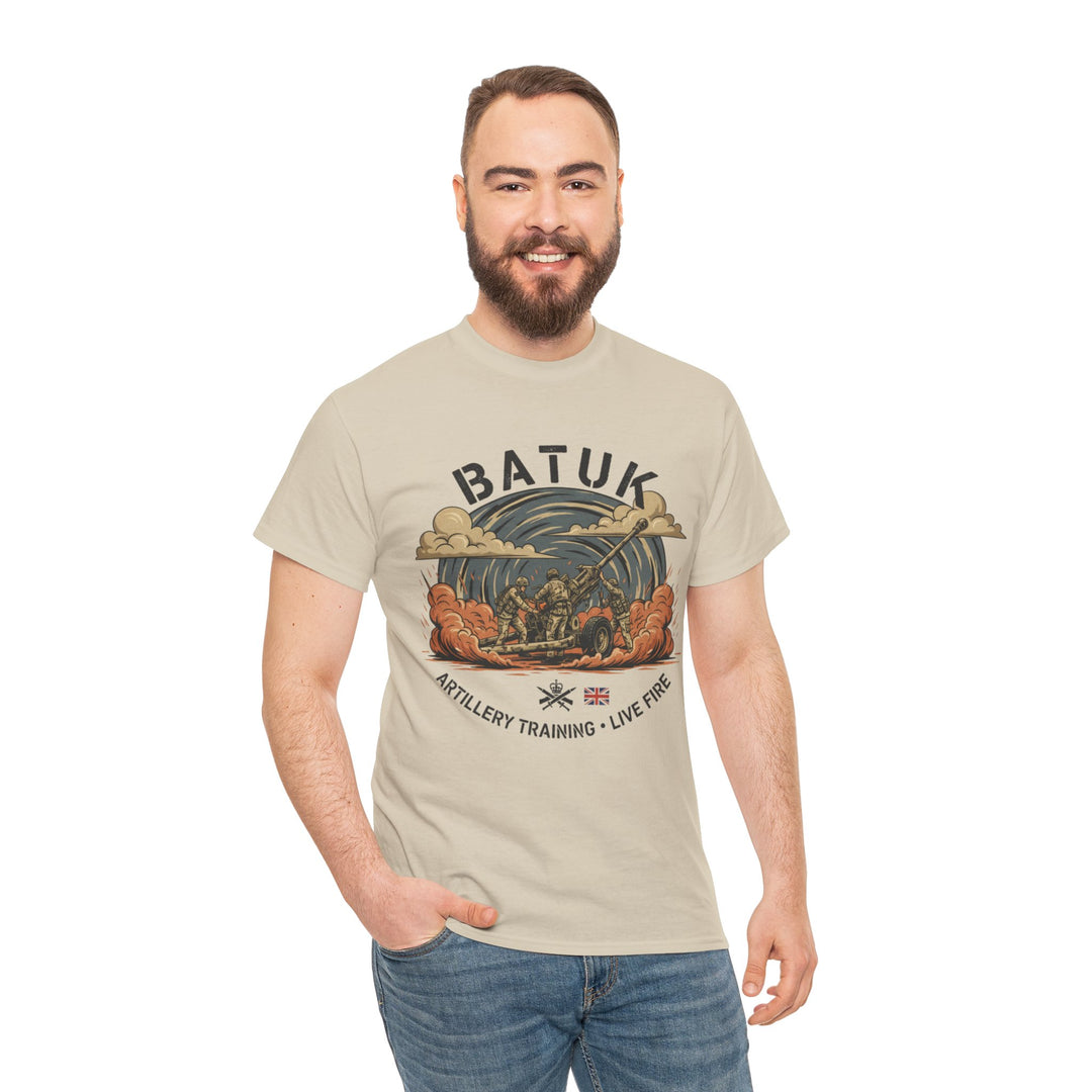 BATUK Artillery Training Tee — "Live Fire" Military Crew T-Shirt