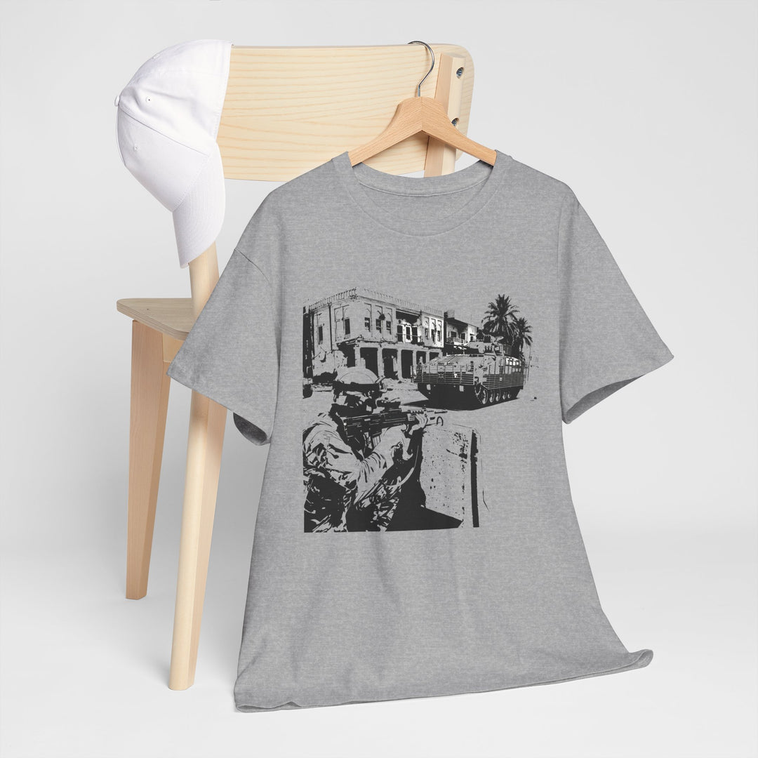 Operation TELIC Basra Iraq 2007 Graphic Tee — Military Deployment Street Scene