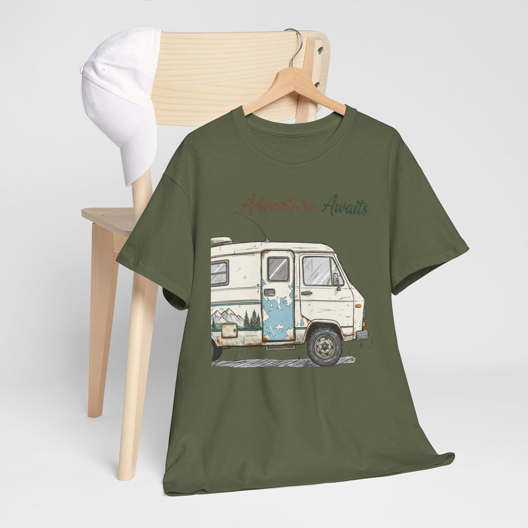Retro Van Life Adventure T-Shirt - Classic Campervan Graphic Tee