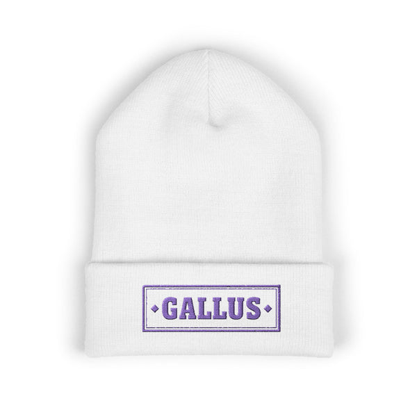 Embroidered 'GALLUS' Cuffed Beanie – Cozy Winter Knit Hat