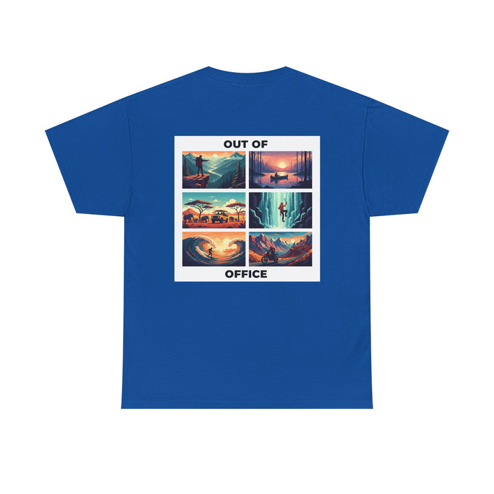 Out of Office Vacation Scenes Tee — Wanderlust Travel Graphic T-Shirt