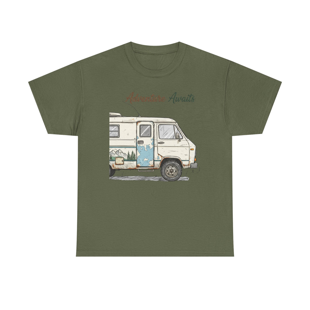 Retro Van Life Adventure T-Shirt - Classic Campervan Graphic Tee