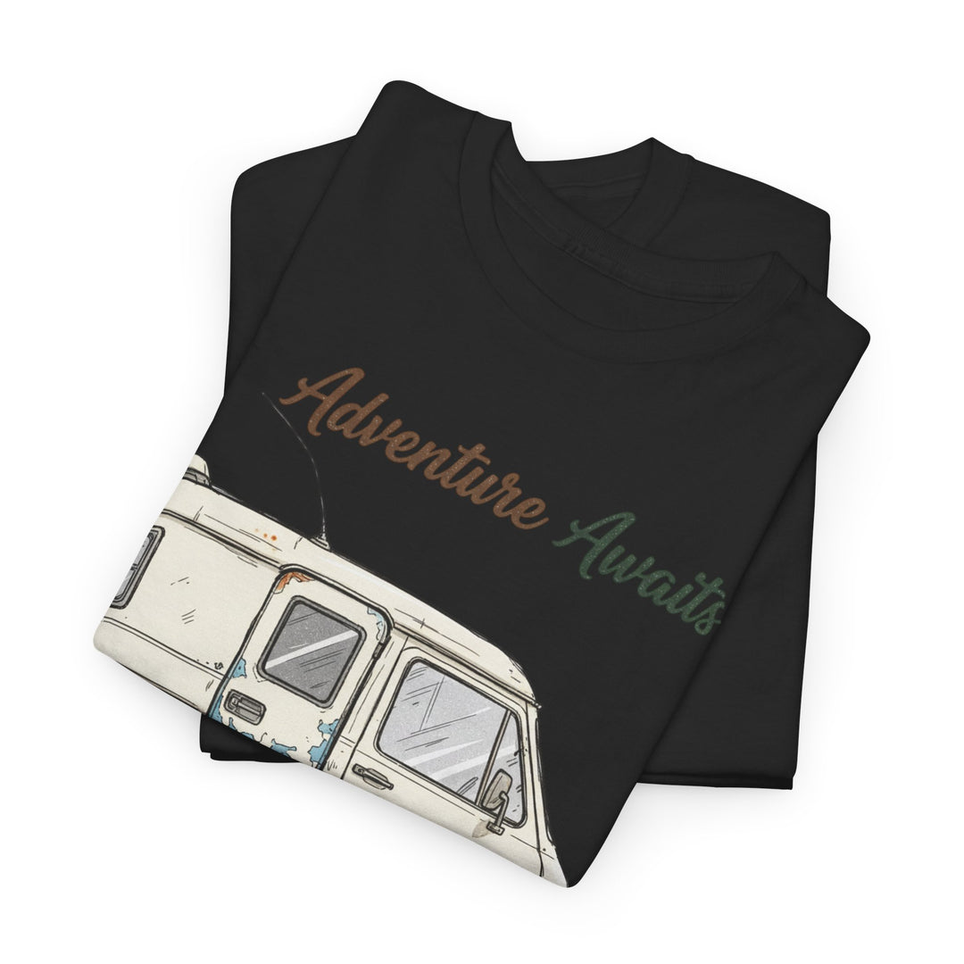 Retro Van Life Adventure T-Shirt - Classic Campervan Graphic Tee