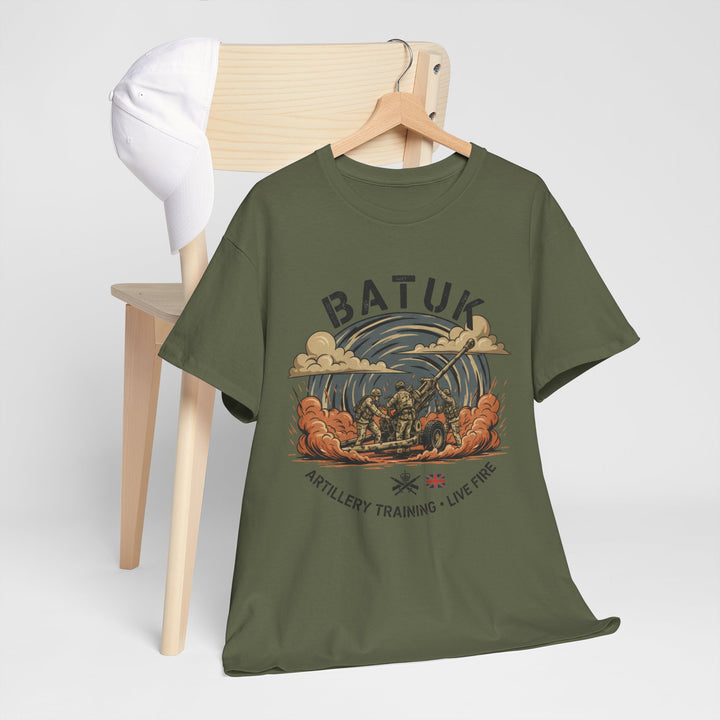 BATUK Artillery Training Tee — "Live Fire" Military Crew T-Shirt