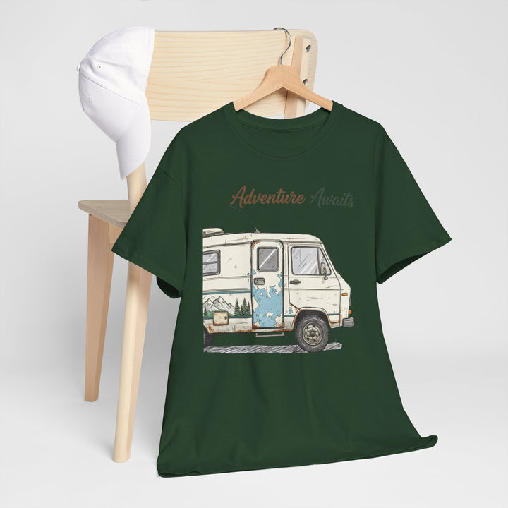 Retro Van Life Adventure T-Shirt - Classic Campervan Graphic Tee