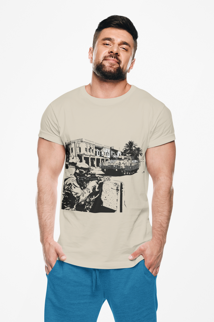 Operation TELIC Basra Iraq 2007 Graphic Tee — Military Deployment Street Scene