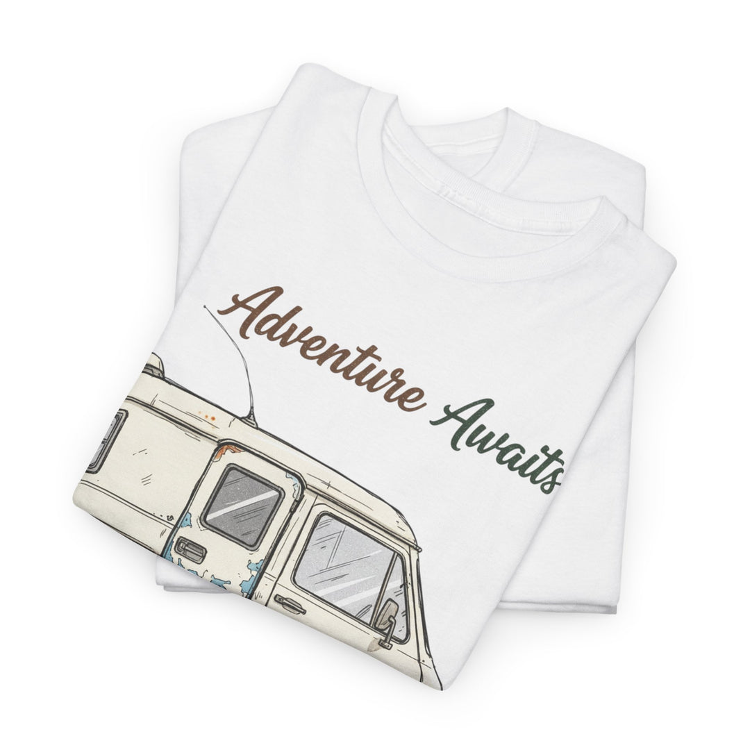 Retro Van Life Adventure T-Shirt - Classic Campervan Graphic Tee