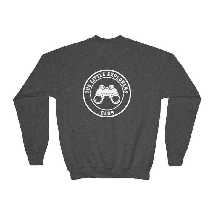 Youth Crewneck Sweatshirt — "The Little Explorers Club" Kids Adventure Crew