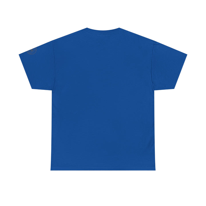 Blue t-shirt by S&amp;W Gallus, presented on a white background.