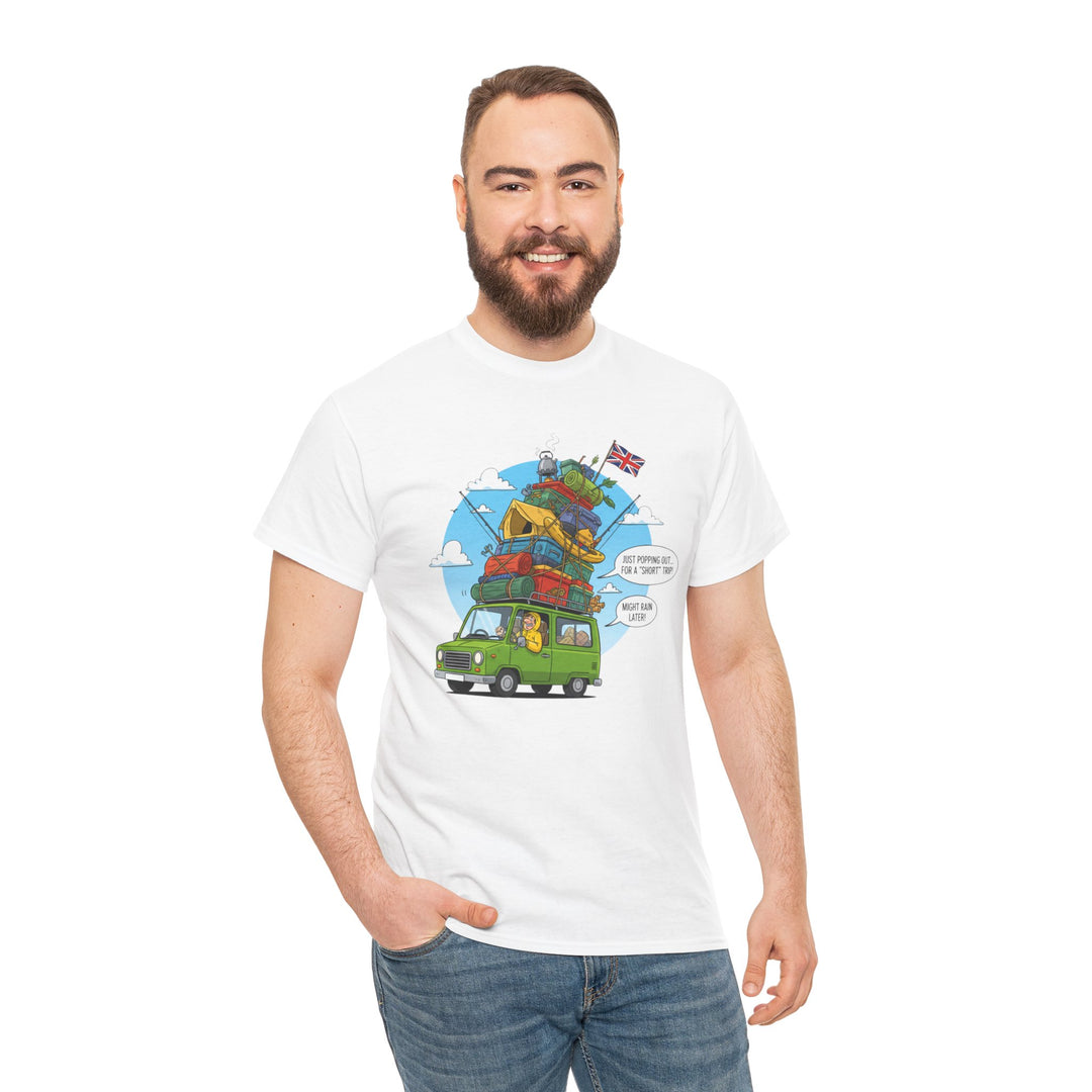 Retro Mountain Adventure T-Shirt - Vintage Camper Van Graphic Tee