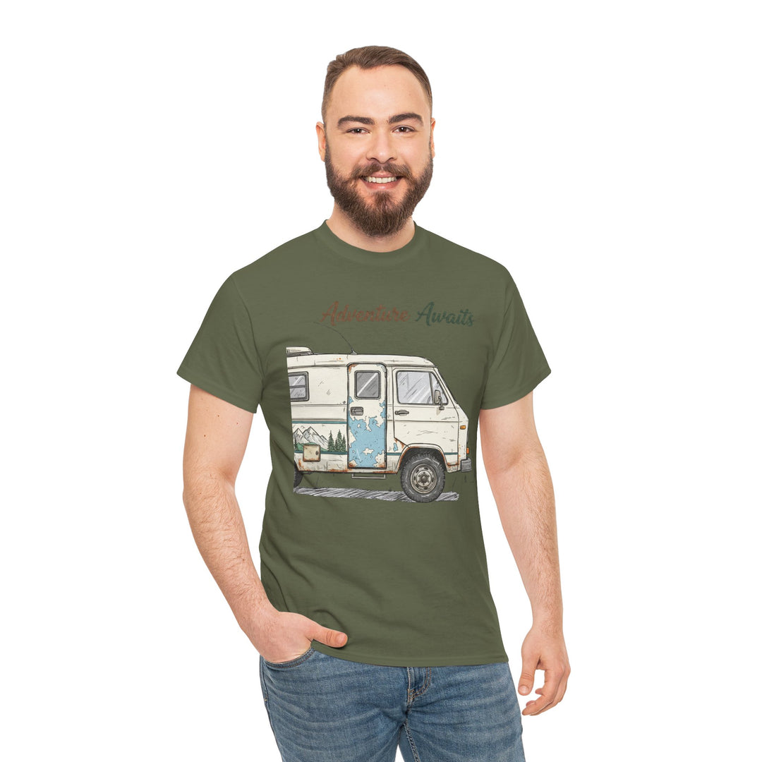 Retro Van Life Adventure T-Shirt - Classic Campervan Graphic Tee