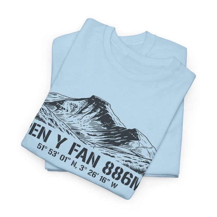 Pen y Fan 886m Graphic Tee | Vintage Elevation &amp; Coordinates