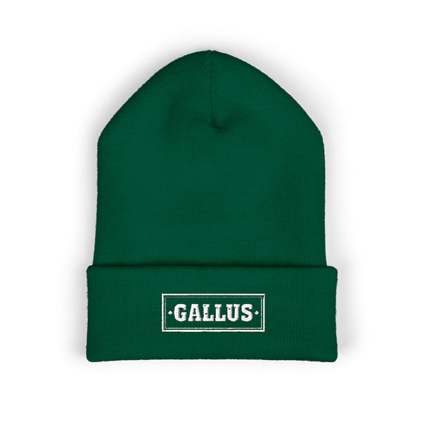 Gallus Embroidered Cuffed Beanie — Classic Knit Winter Hat
