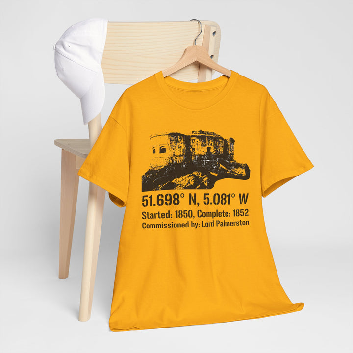 Stack Rock Fort T‑Shirt — Coastal Landmark Graphic Tee