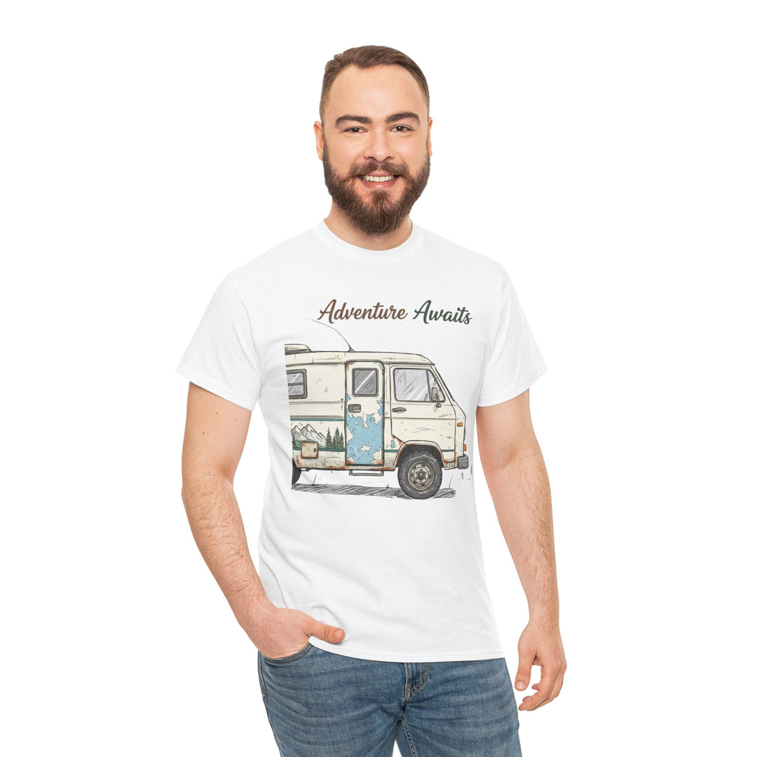 Retro Van Life Adventure T-Shirt - Classic Campervan Graphic Tee