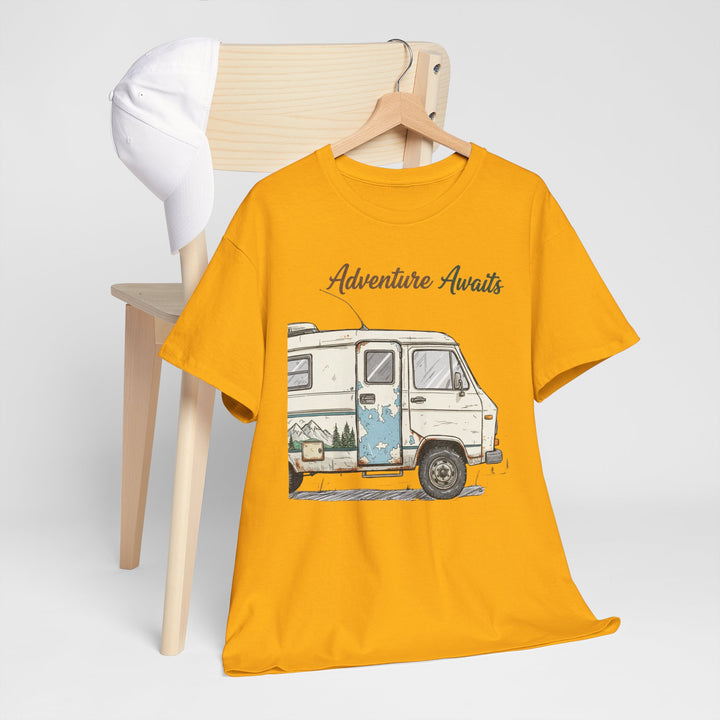 Retro Van Life Adventure T-Shirt - Classic Campervan Graphic Tee