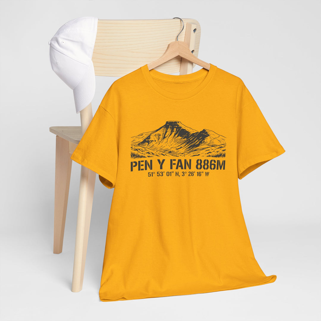 Pen y Fan 886m Graphic Tee | Vintage Elevation &amp; Coordinates