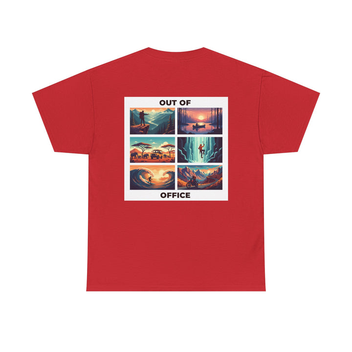 Out of Office Vacation Scenes Tee — Wanderlust Travel Graphic T-Shirt