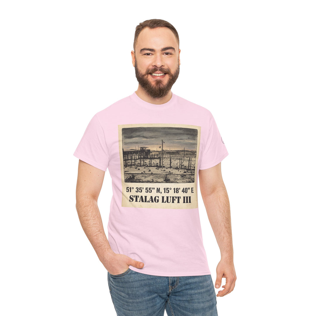 WW2 Stalag Luft III Coordinates Vintage Photo Tee