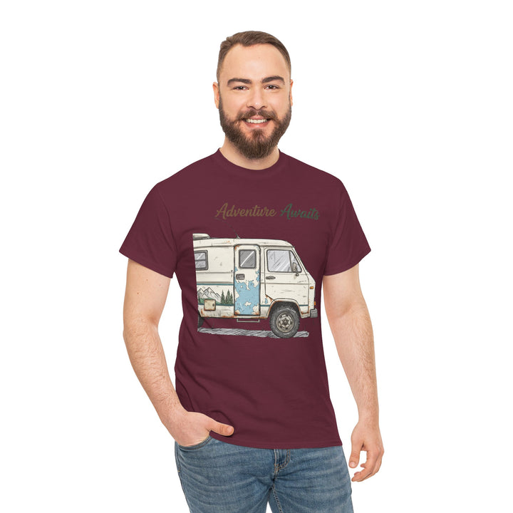 Retro Van Life Adventure T-Shirt - Classic Campervan Graphic Tee