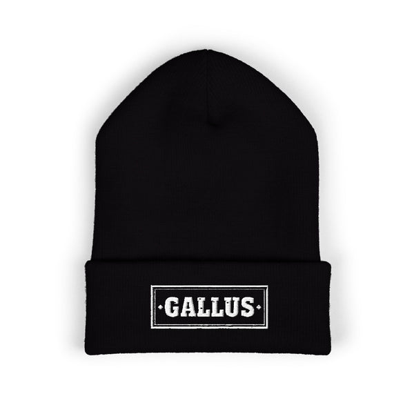 Gallus Embroidered Cuffed Beanie — Classic Winter Knit Hat