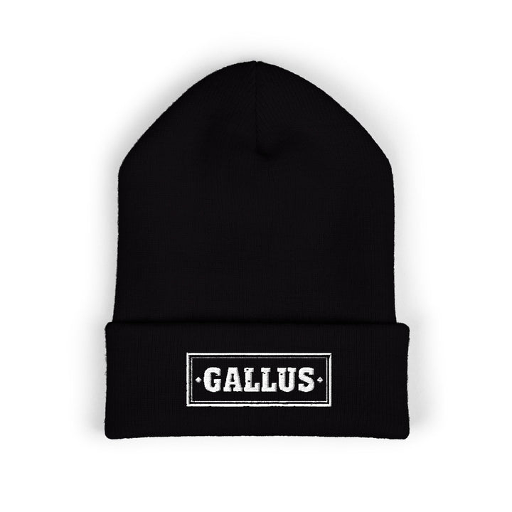 Gallus Embroidered Cuffed Beanie — Classic Winter Knit Hat