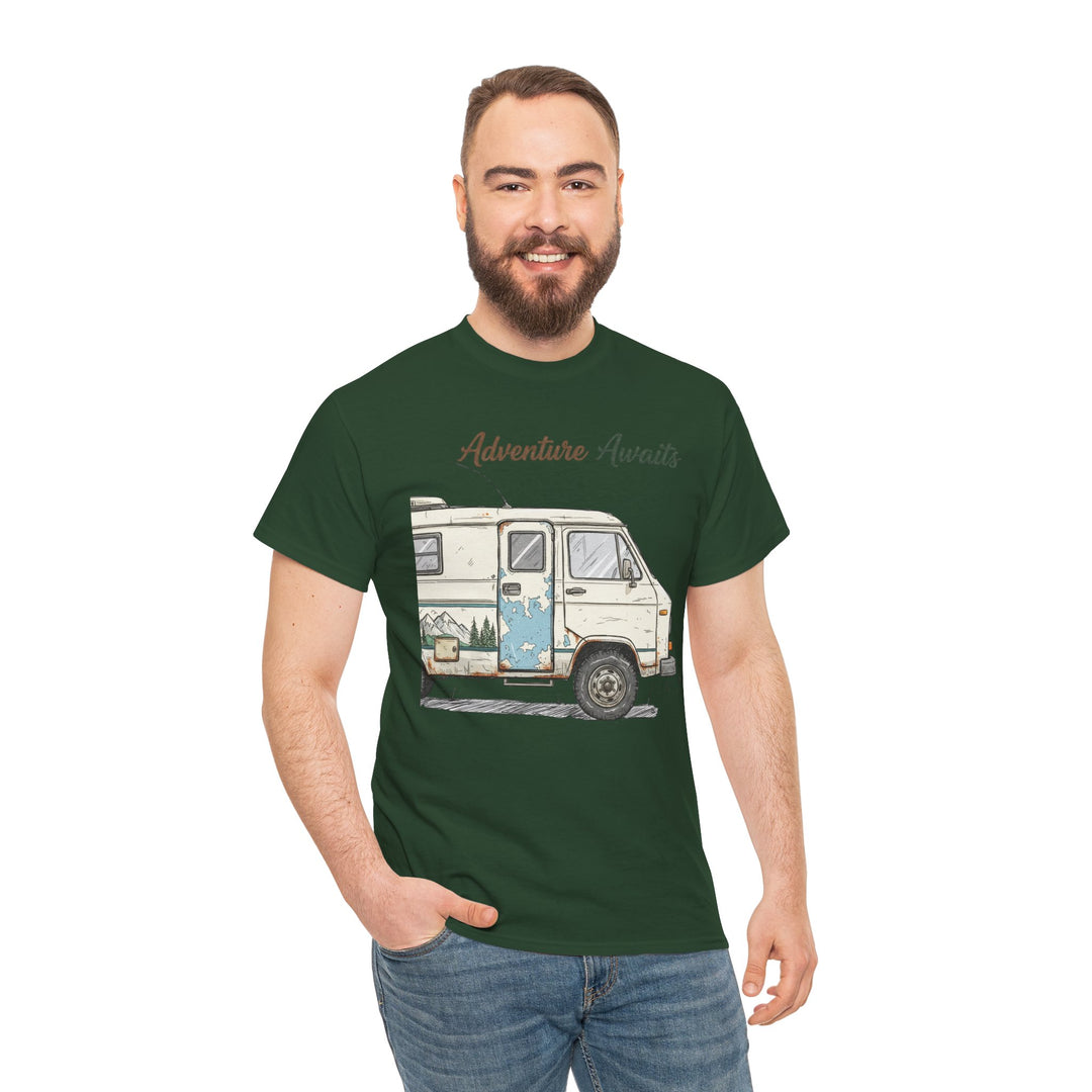 Retro Van Life Adventure T-Shirt - Classic Campervan Graphic Tee